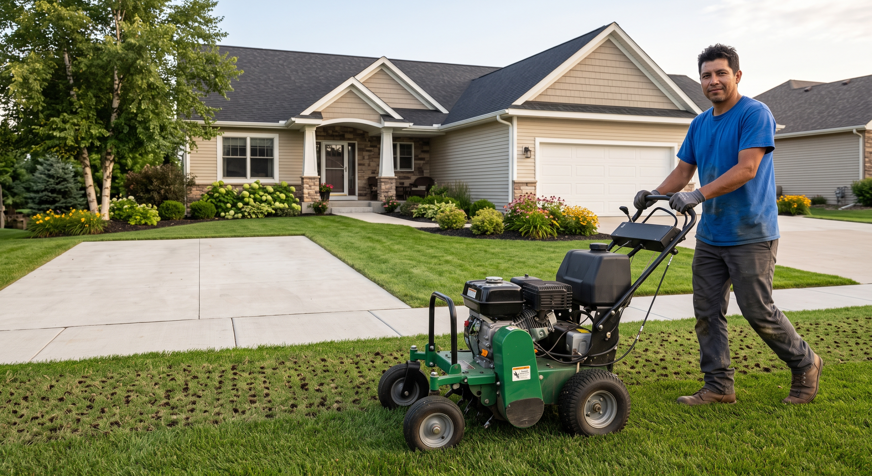 Lawn aeration service in Detroit Lakes MN